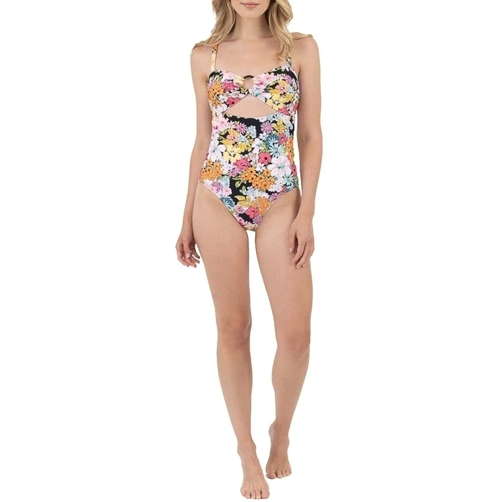 Cyn & Luca Multi Floral Roxy One Piece Plus Size 2X - Picture 2 of 14